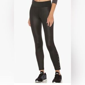Koral Black Koral • TKO Button Snap Tapshoe Leggings in True Black size XS NWT